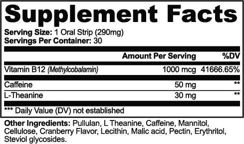 Clarify Energy Strips - Cranberry Flavour